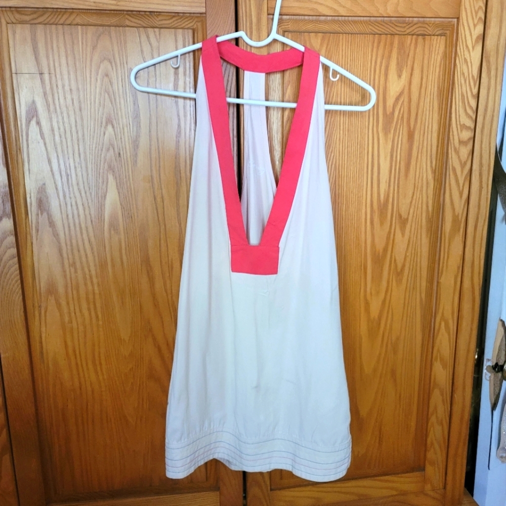 Pretty in pink lowcut racerback mini dress